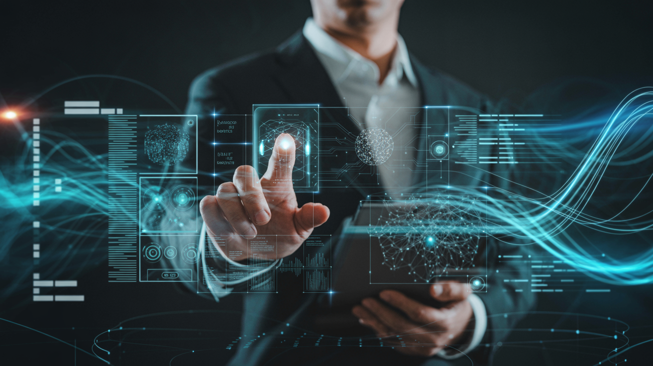 Human-AI collaboration in cybersecurity showing strategic partnership