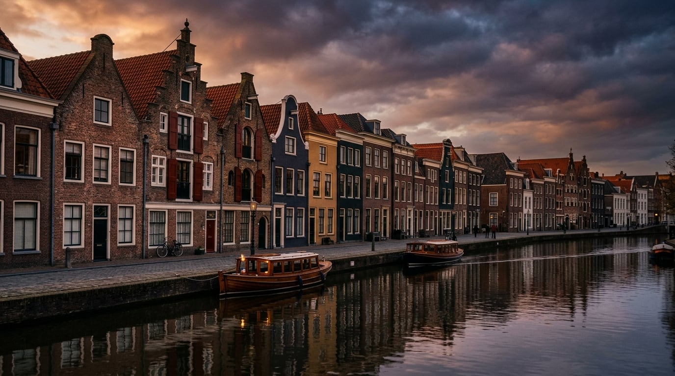 Belgian architecture at night
