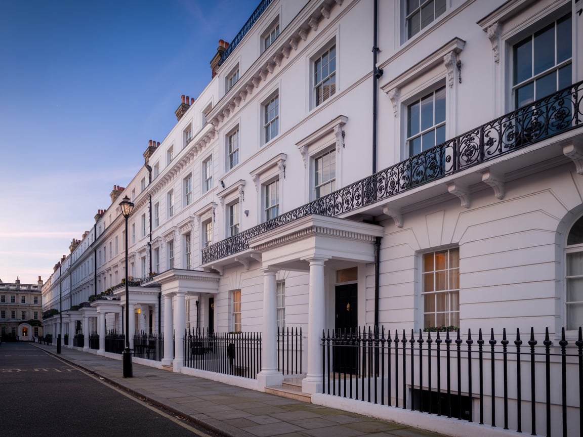 Stucco townhouse