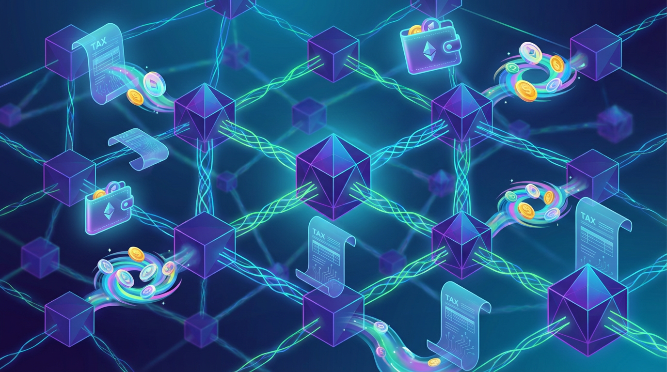 best crypto tax software 2026 DeFi tax reporting complexity with blockchain nodes and wallet connections