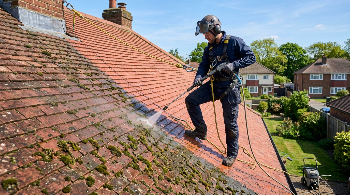 Roof Cleaning by WD Tree Surgery Belfast
