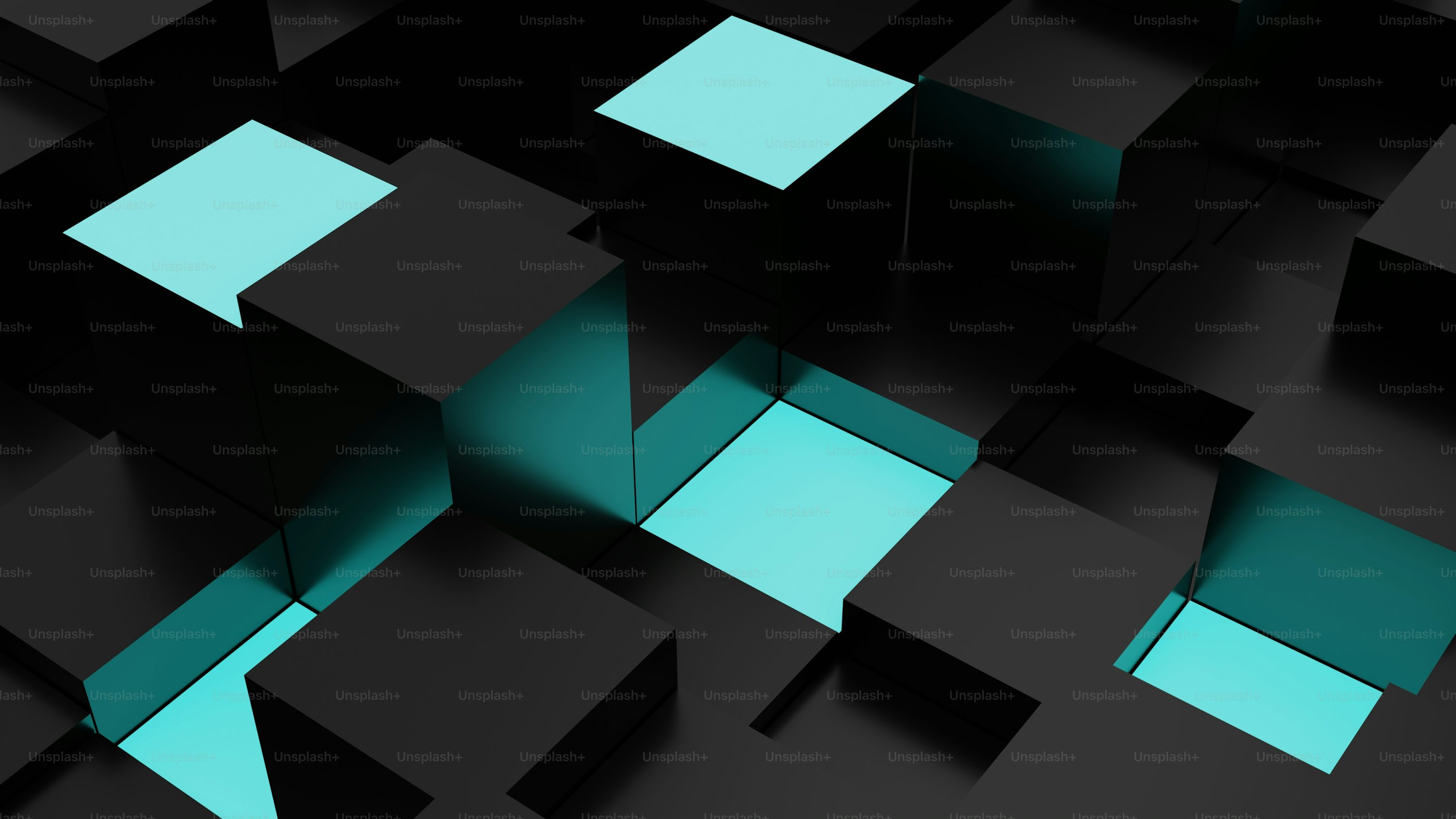 Abstract tech background with geometric shapes and teal accents