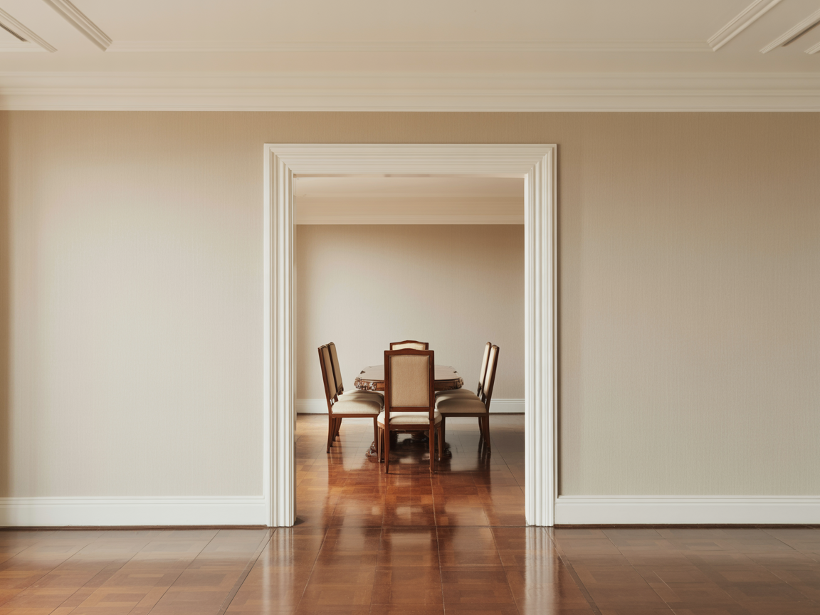 Dining Room Elegance - Before wallpaper installation