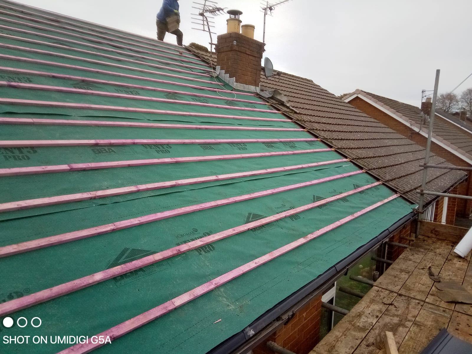 Complete re-roofing project