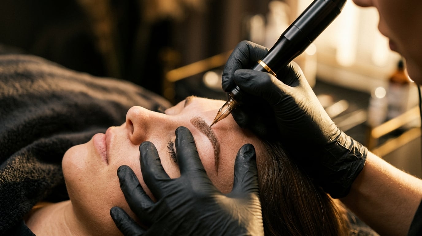 PMU procedure close-up