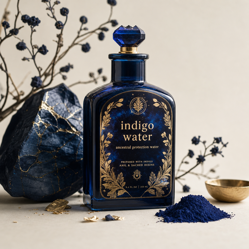 indigo water - deep, protective, wise conjure oil by church girl hoodoo