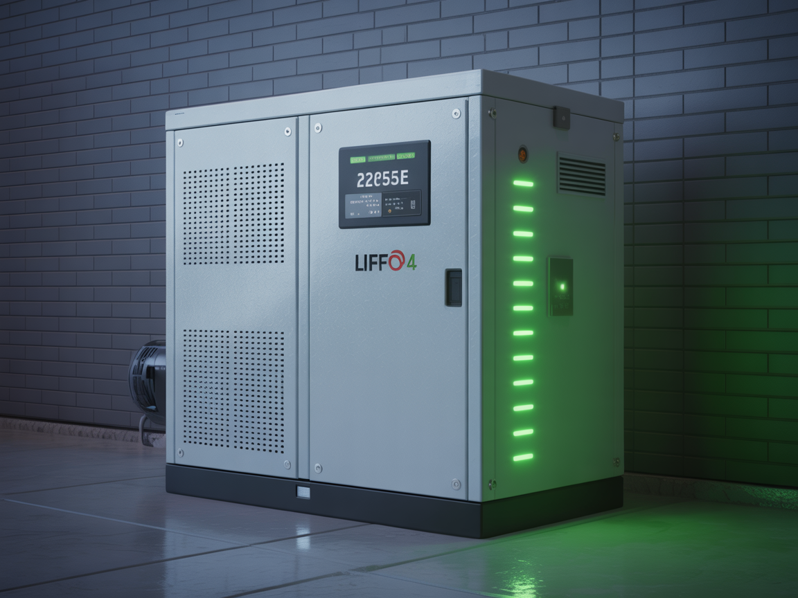 Professional industrial battery backup system with LiFePO4 batteries