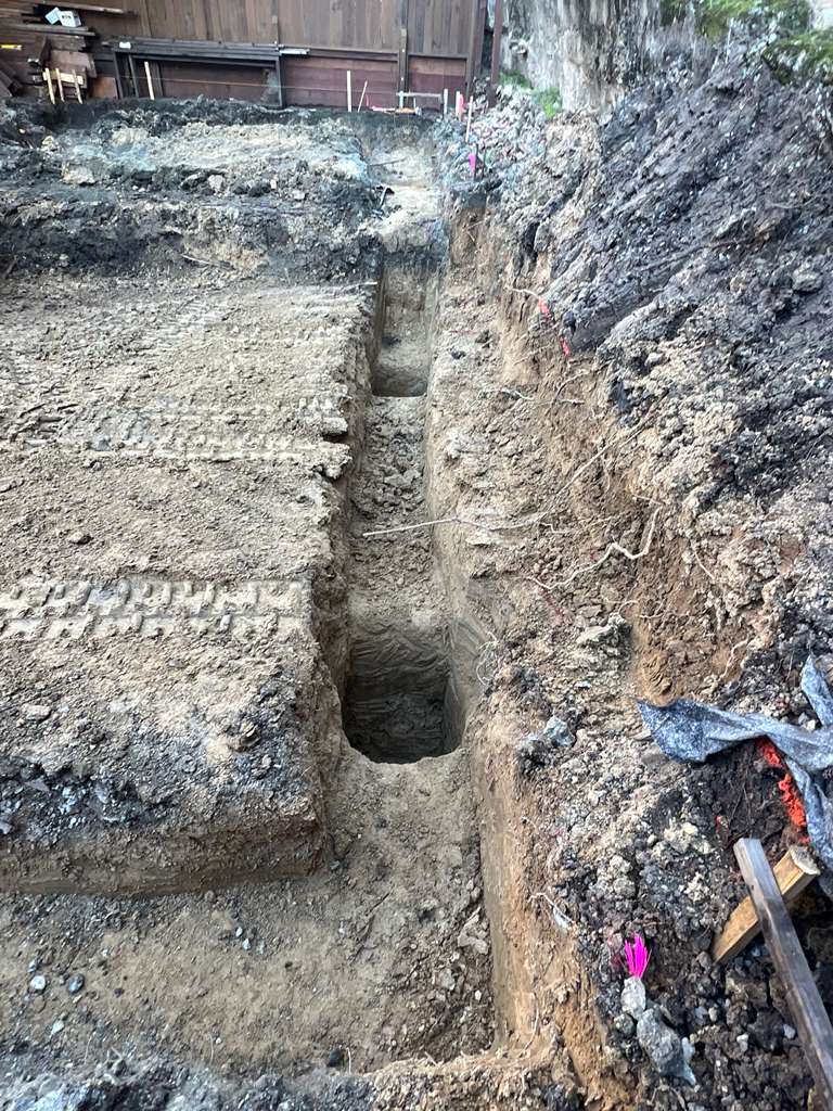 Trench with Pier Holes