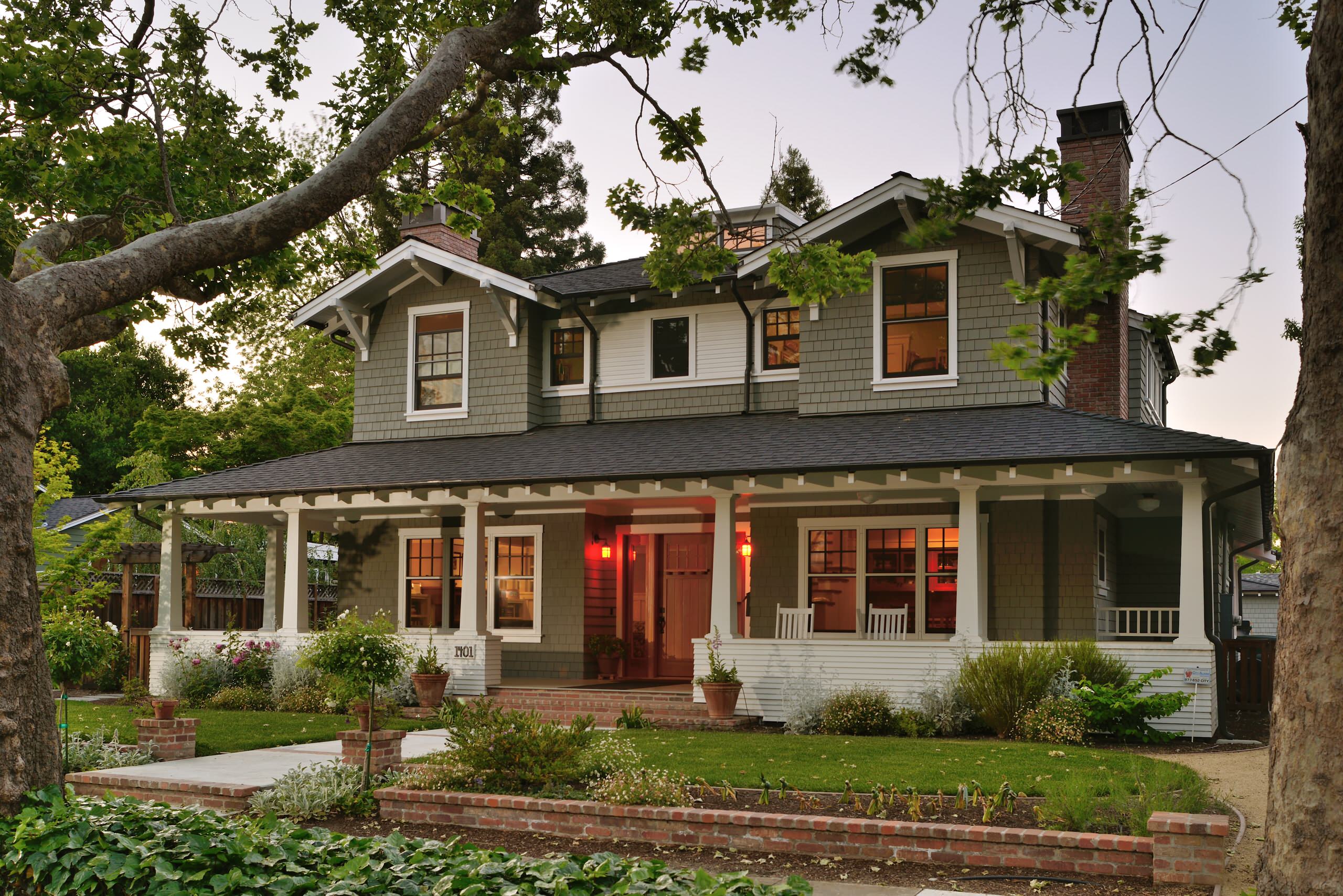 Craftsman-style home with fresh roof