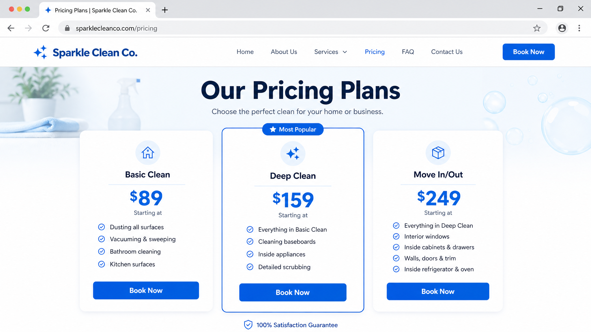 Sample — Cleaning Services