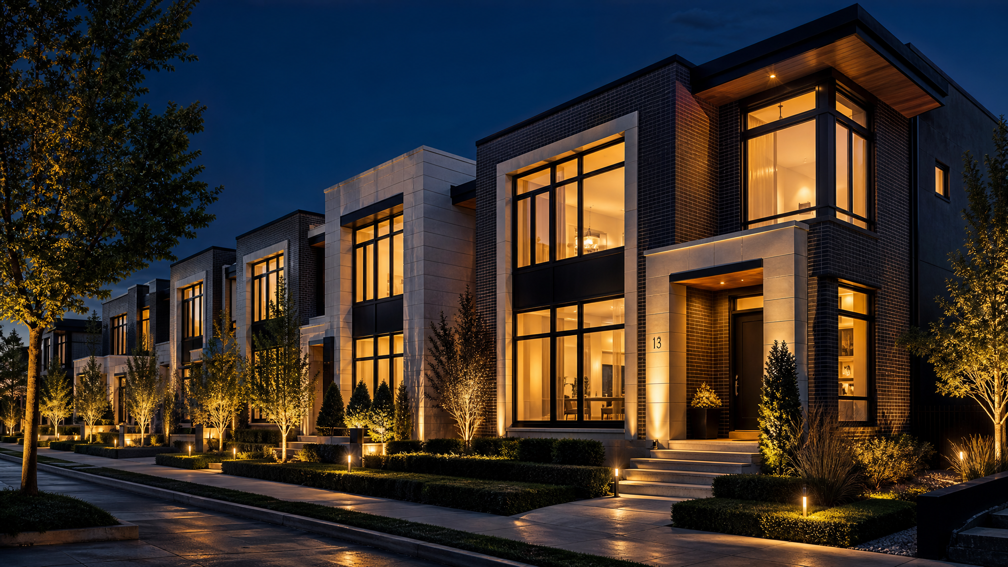 Luxury modern townhome development