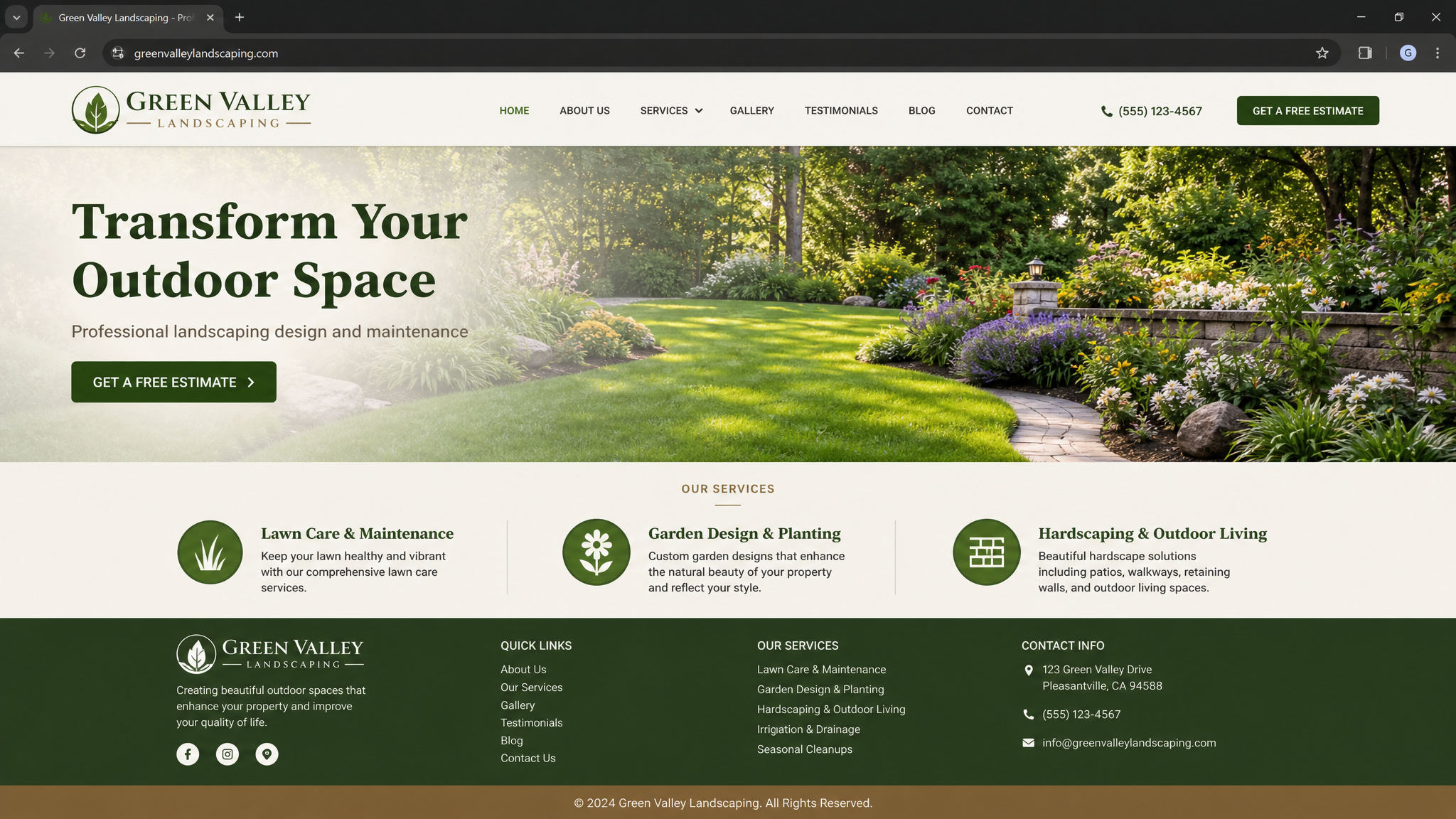 Sample — Landscaping Company
