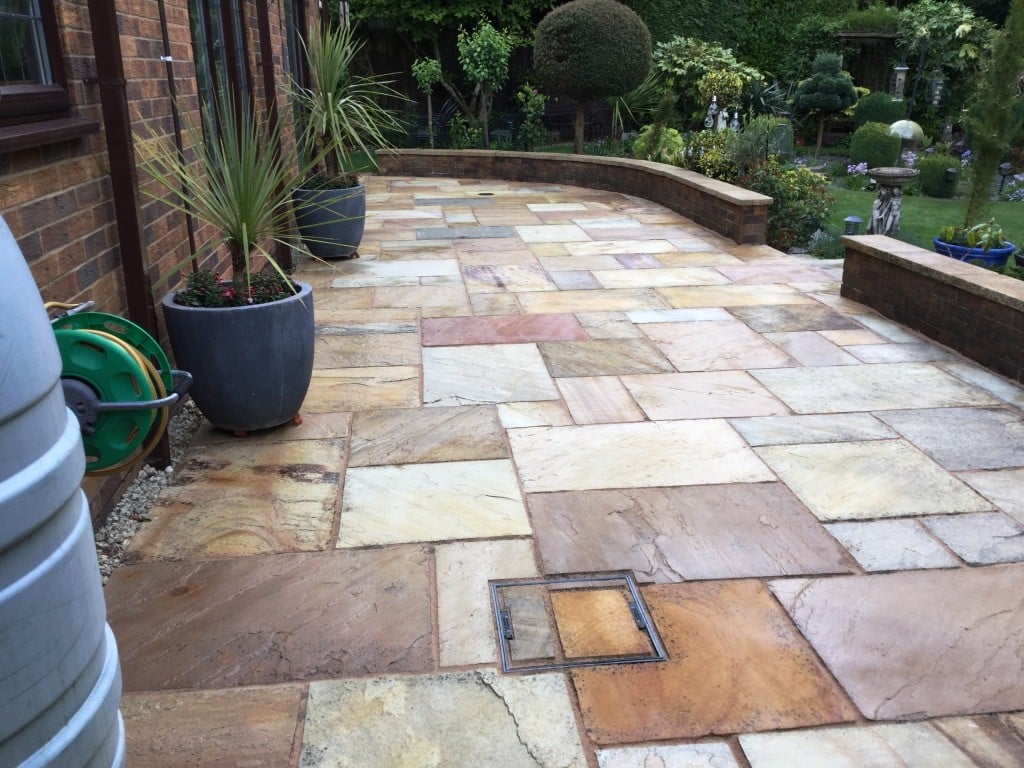 Indian sandstone patio