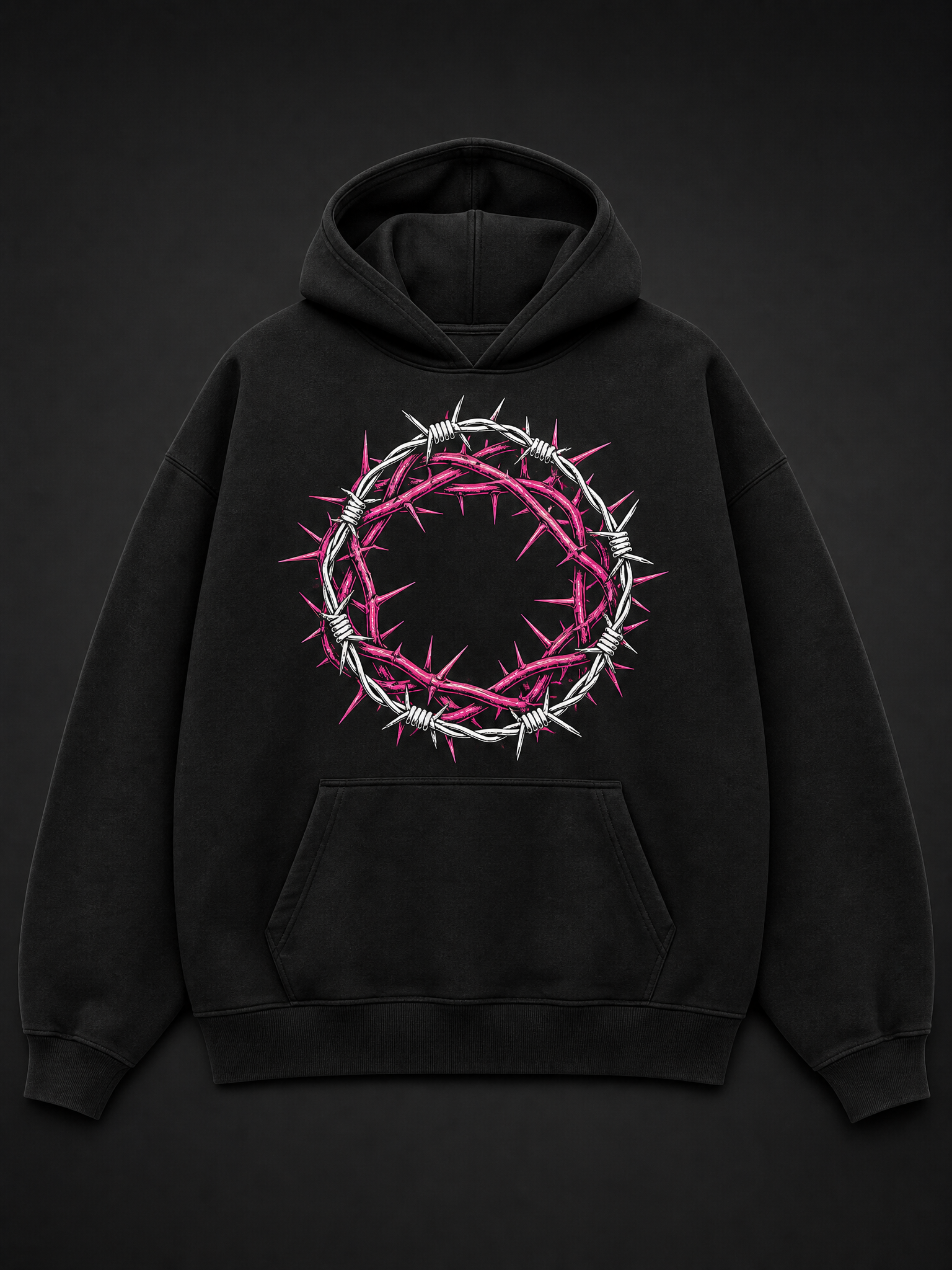 Thorn Crown Oversized Hoodie