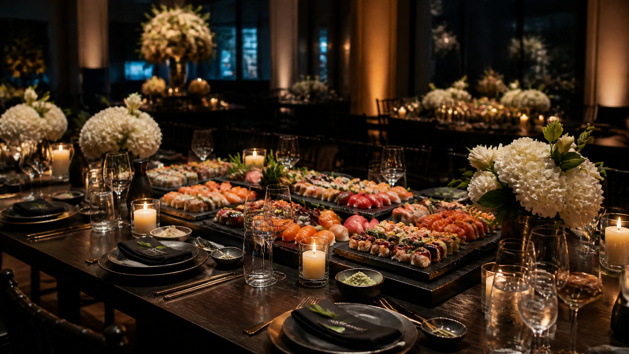 Montaje de mesa para evento