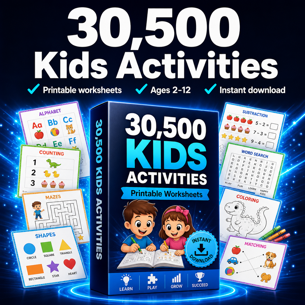 30,500 Kids Learning Activities Bundle