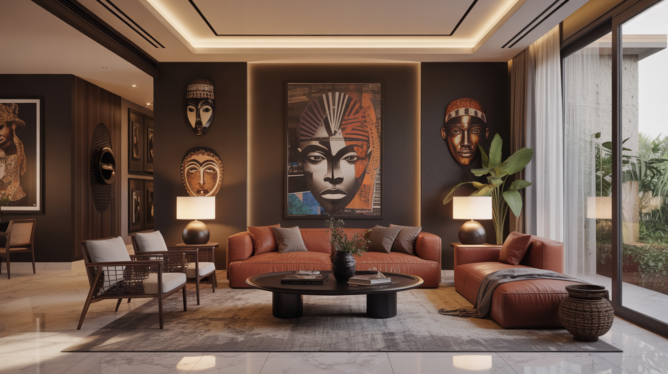 Afrocentric Luxury Living Room