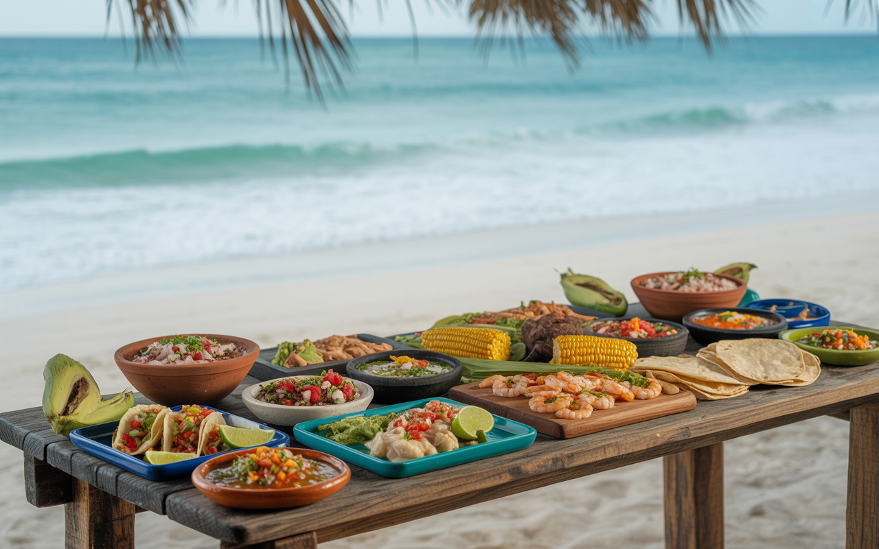 Gastronomía mexicana frente al mar