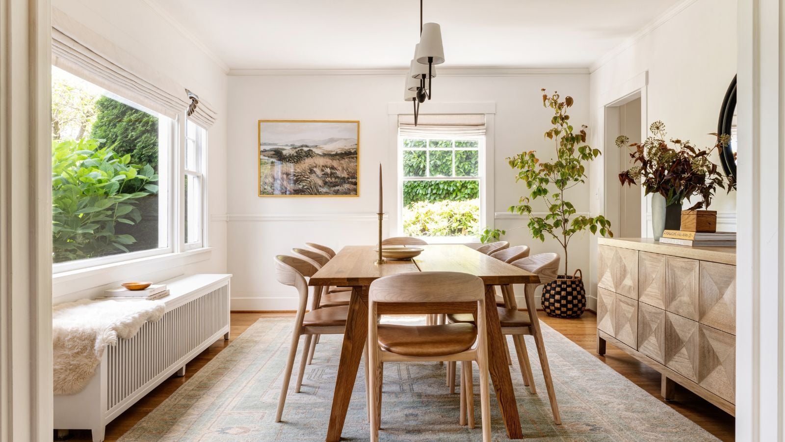 Refined luxury estate interior with warm earth tones and architectural detail