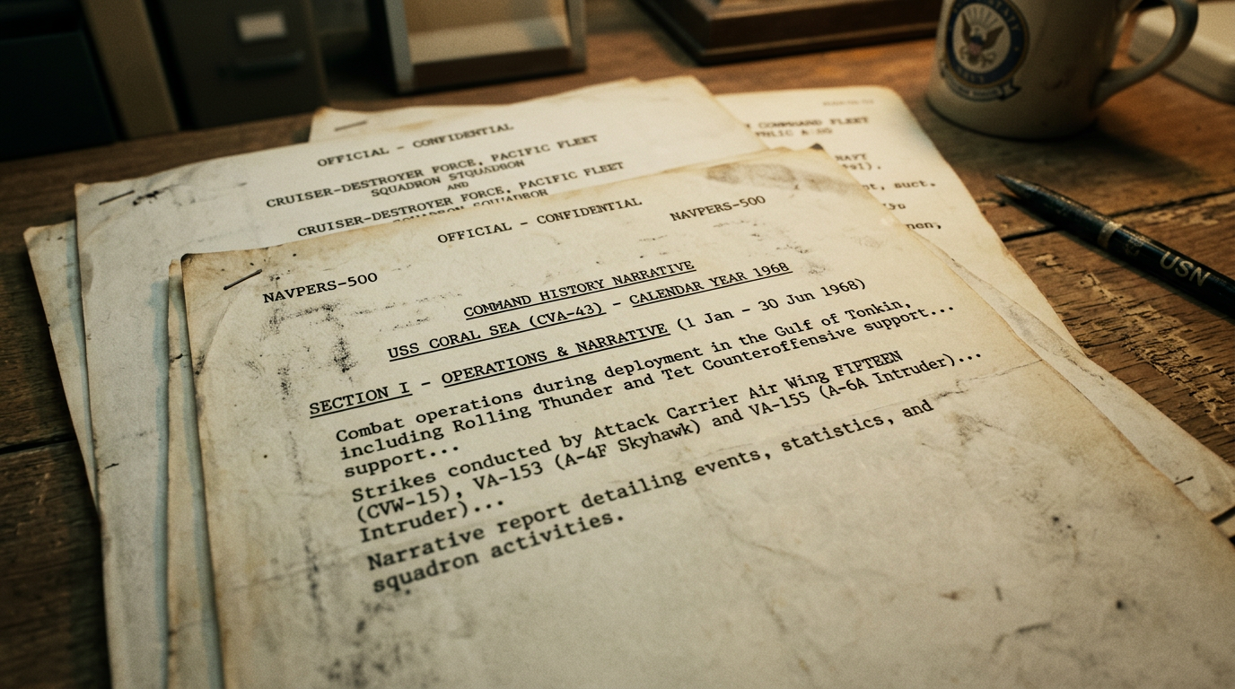 Command history excerpts