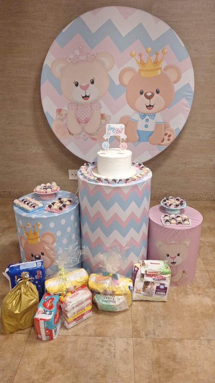 Chá de Bebê - Tema ursinhos rosa e azul