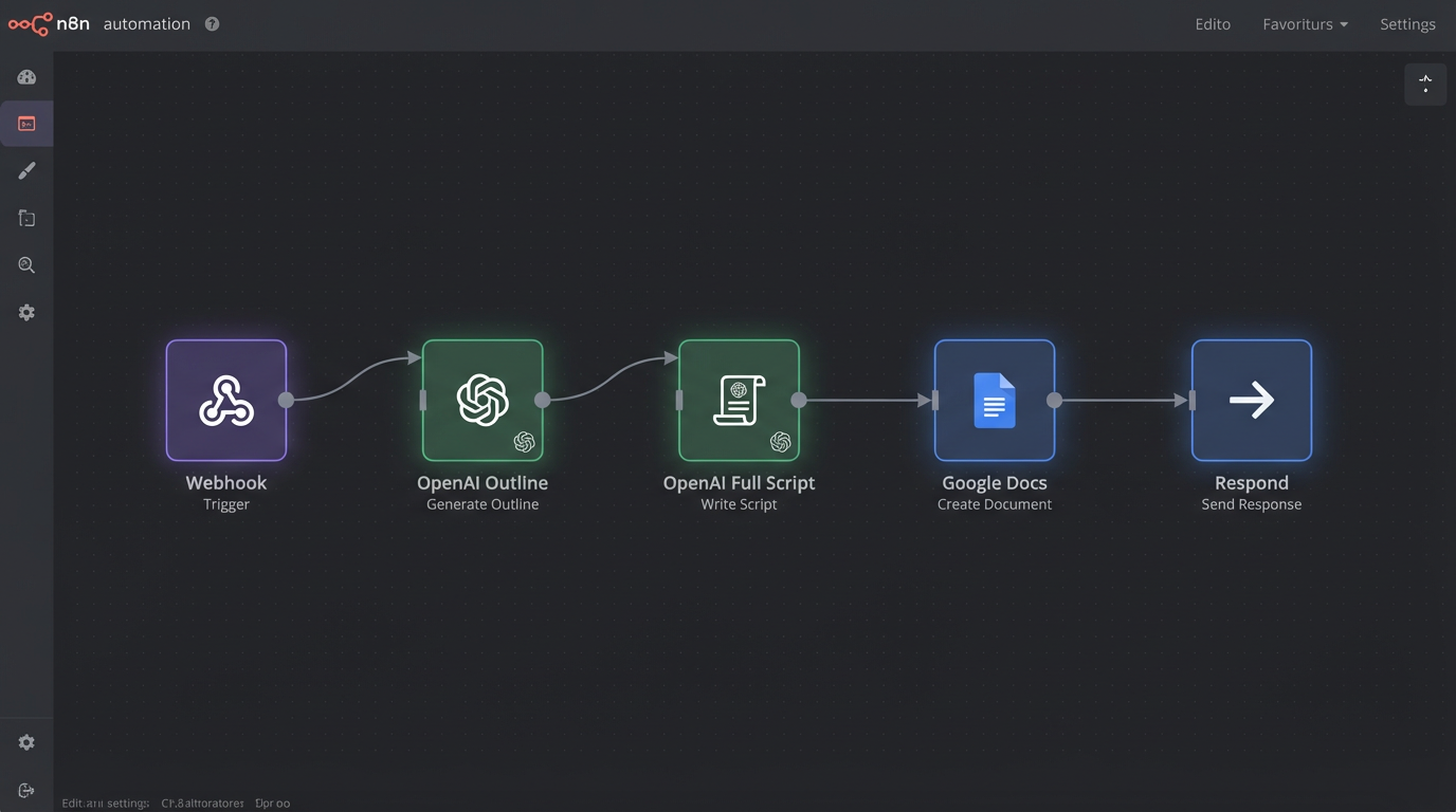 N8N Script Generator: AI-Powered YouTube Video Scripts