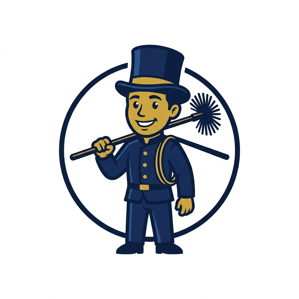 Mascotte ramoneur B-Energie — Benoît, artisan ramoneur fumiste pour le ramonage de poêles à granulés