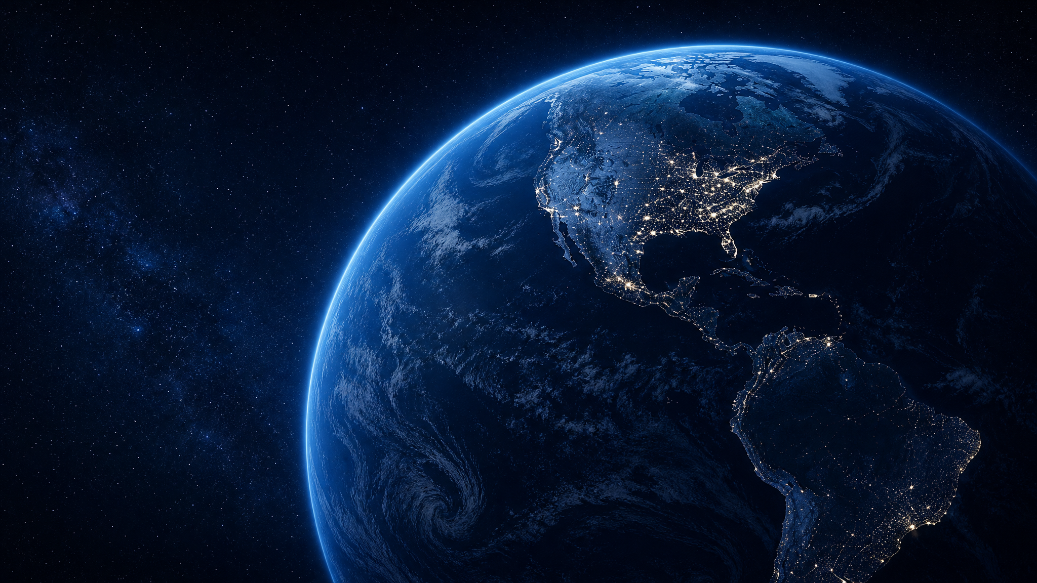 Globe showing the Americas - North and South America