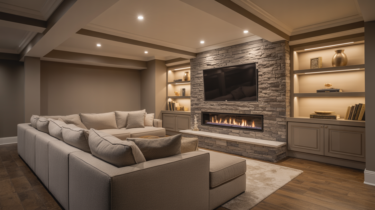 After - Complete Basement Transformation