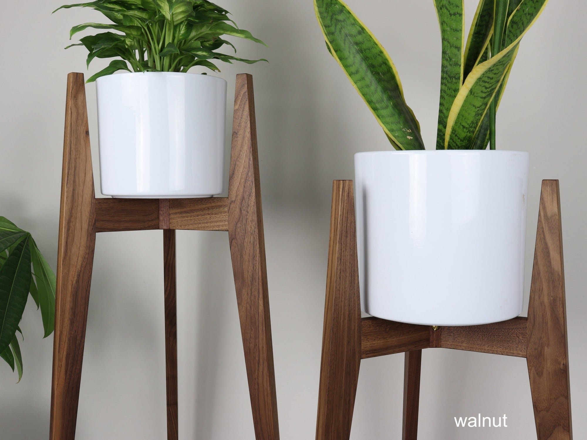 Mid-Century Planter with Stand