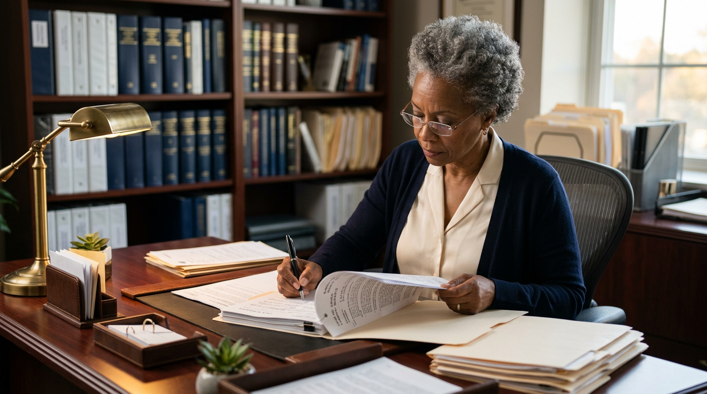 Higher-Level Review lane, a senior reviewer re-examines the existing record