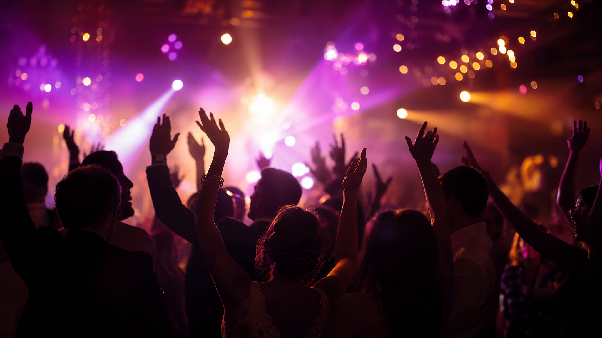 An engaged crowd enjoying an Enphinity Music Group entertainment experience