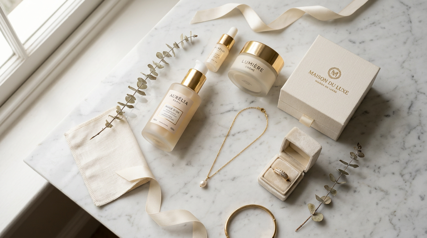 Product and brand photography flat lay