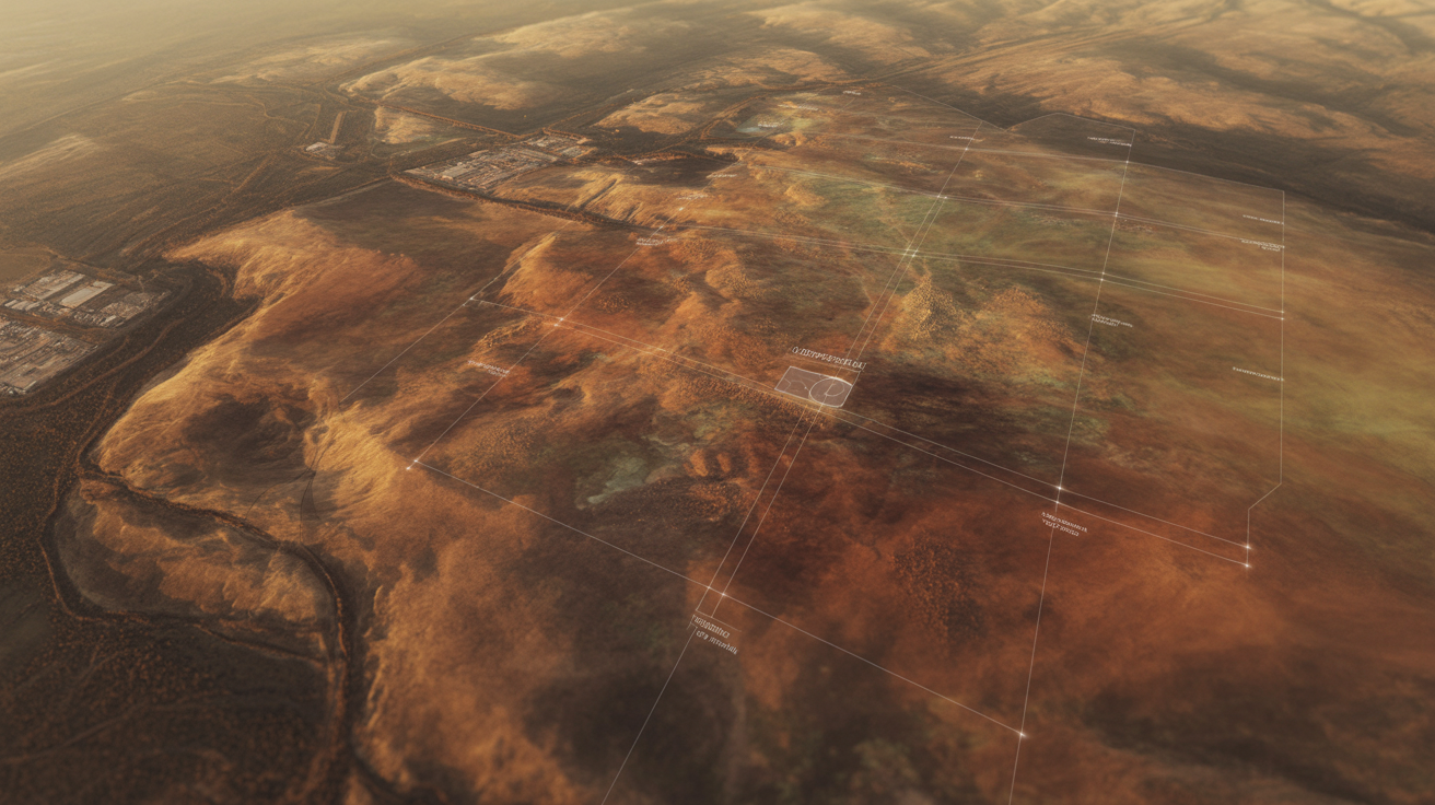 Aerial terrain mapping and surveying by NextIQ Robotics drone over African landscape