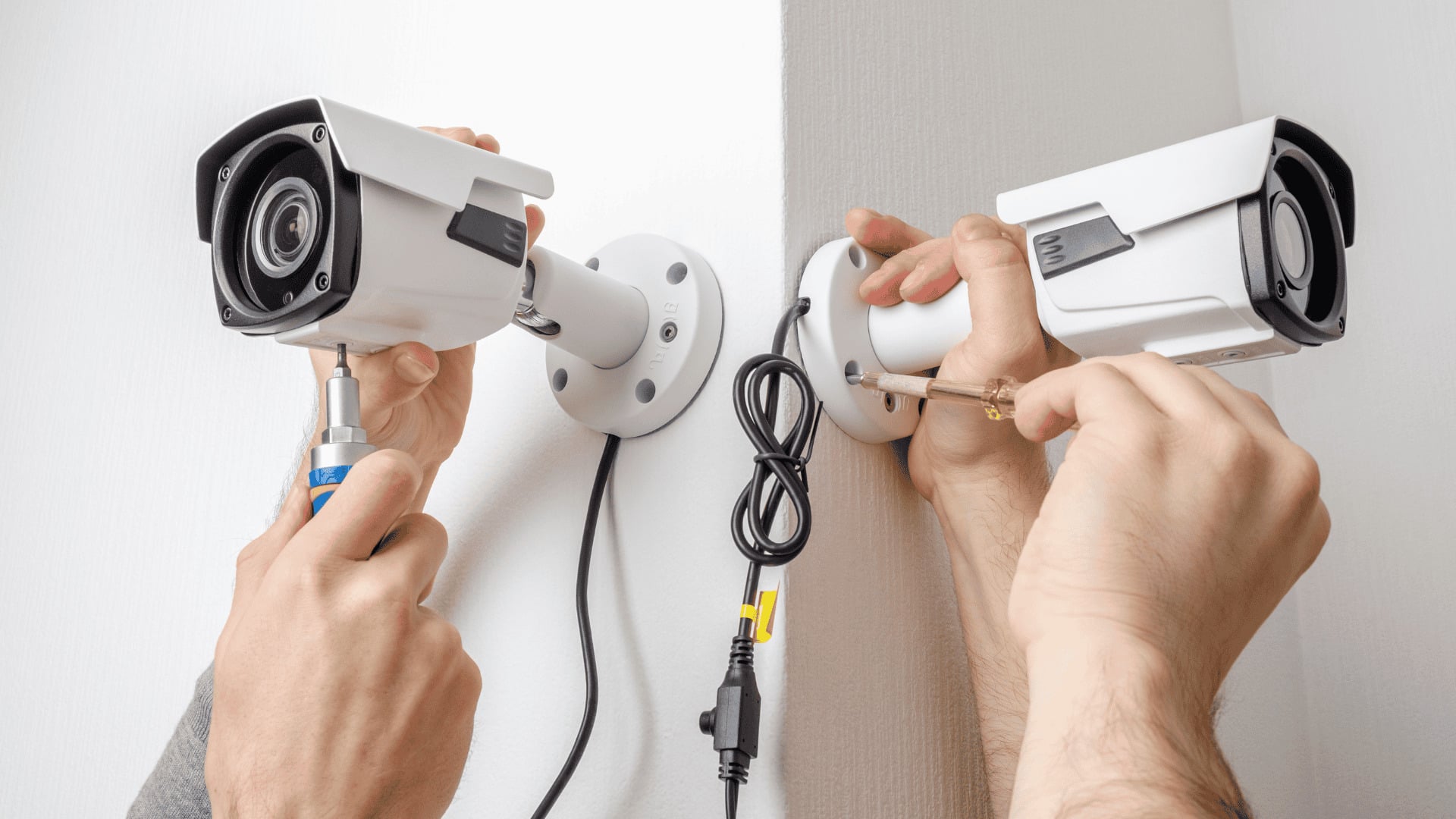 Modern commercial building with STG enterprise security camera installation