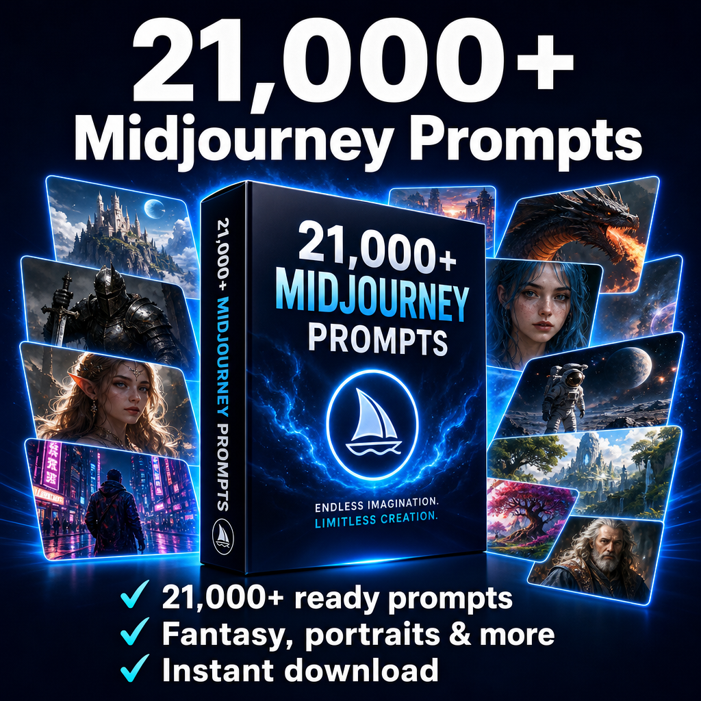 21,000+ Midjourney Prompts Bundle