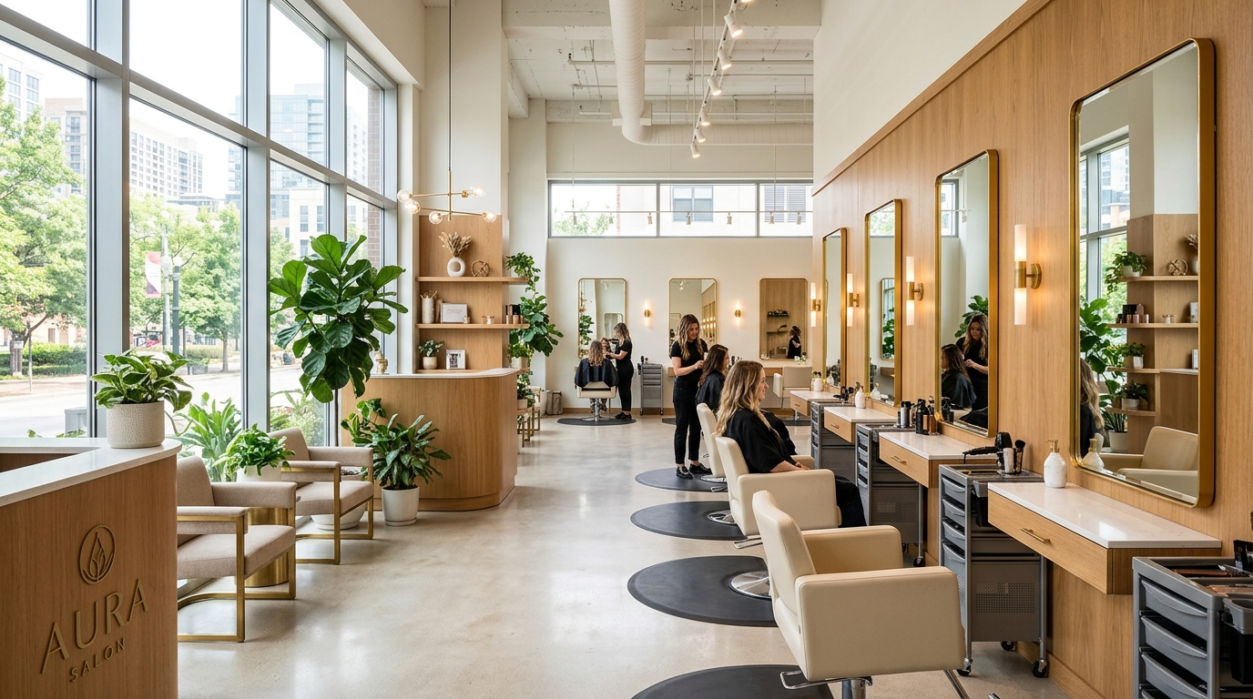 Modern professional hair salon