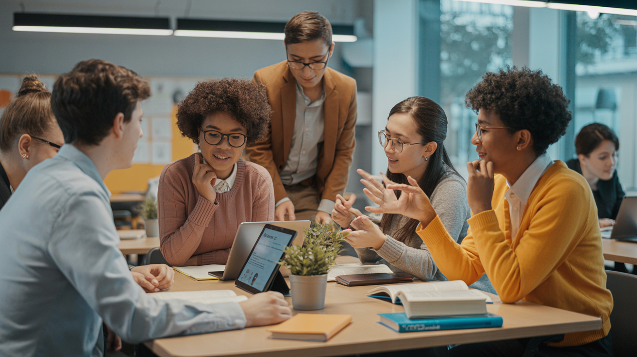 Modern language learning environment with diverse students