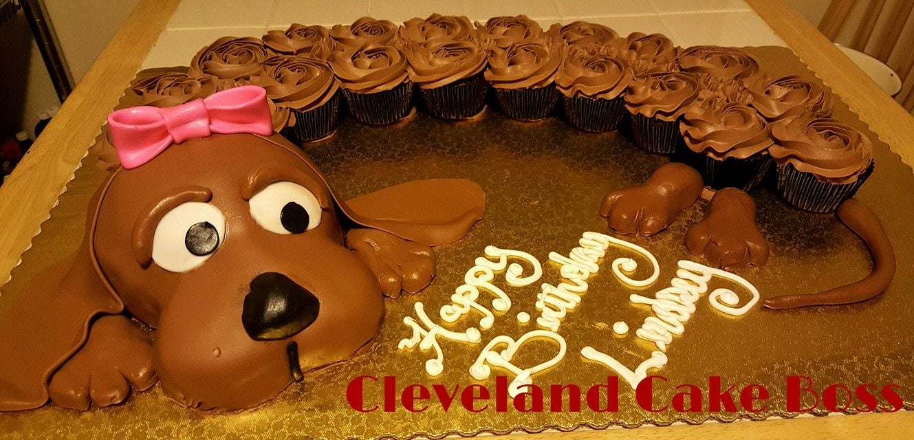 Dachshund cupcake pull-apart cake by Cleveland Cake Boss