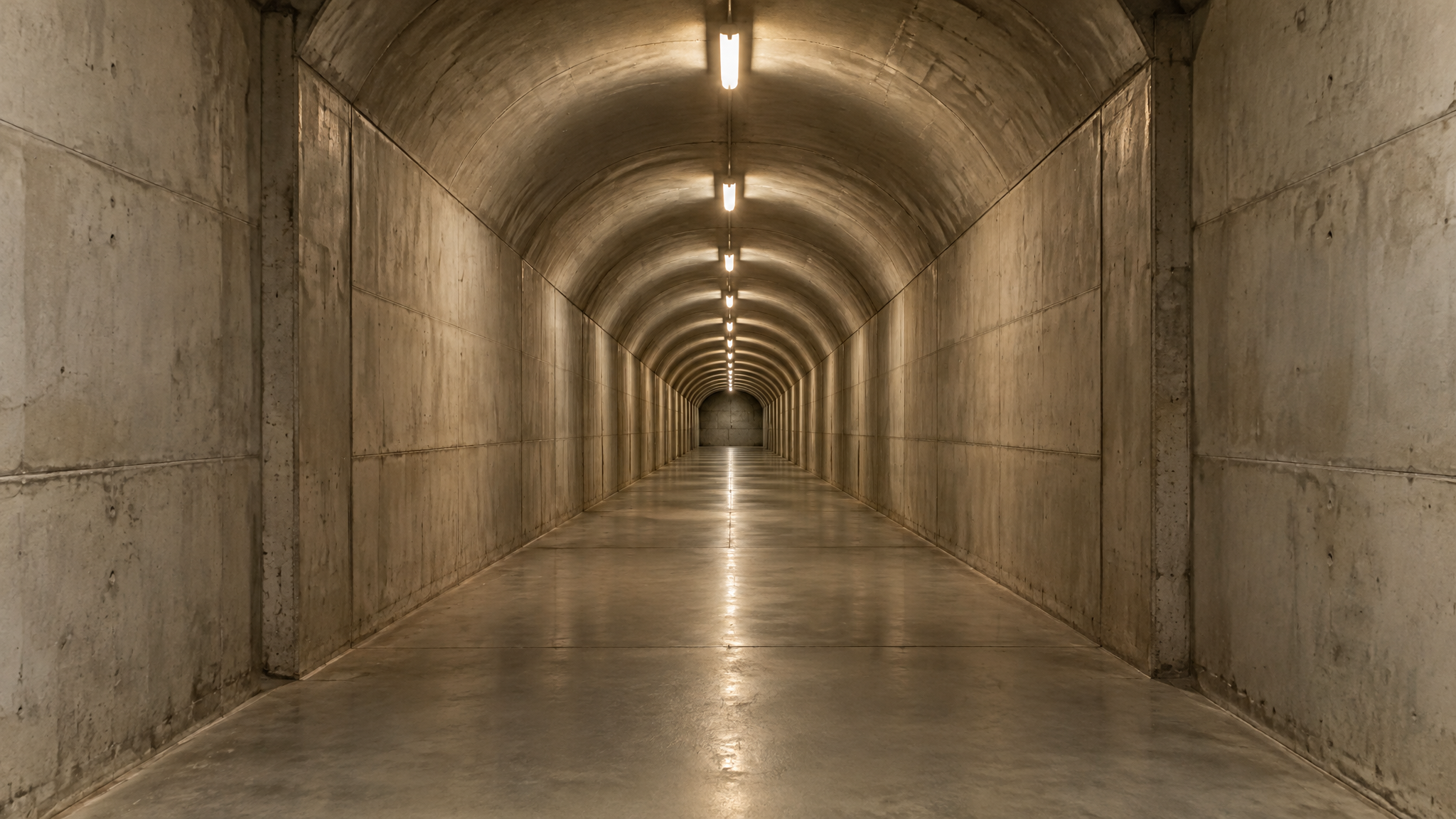 Underground bunker corridor
