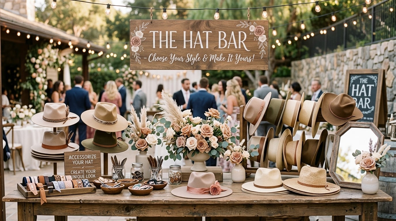 Branded event setup with elegant decorations
