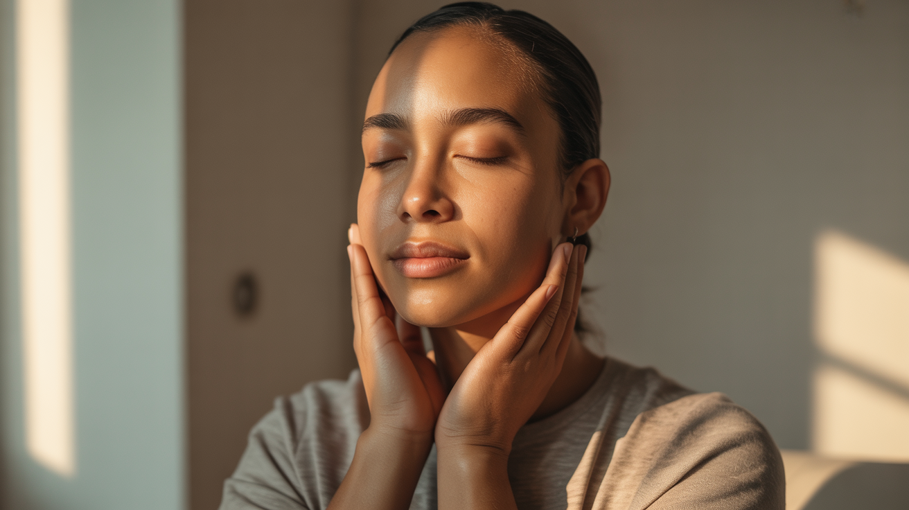 Person experiencing inner peace and confidence