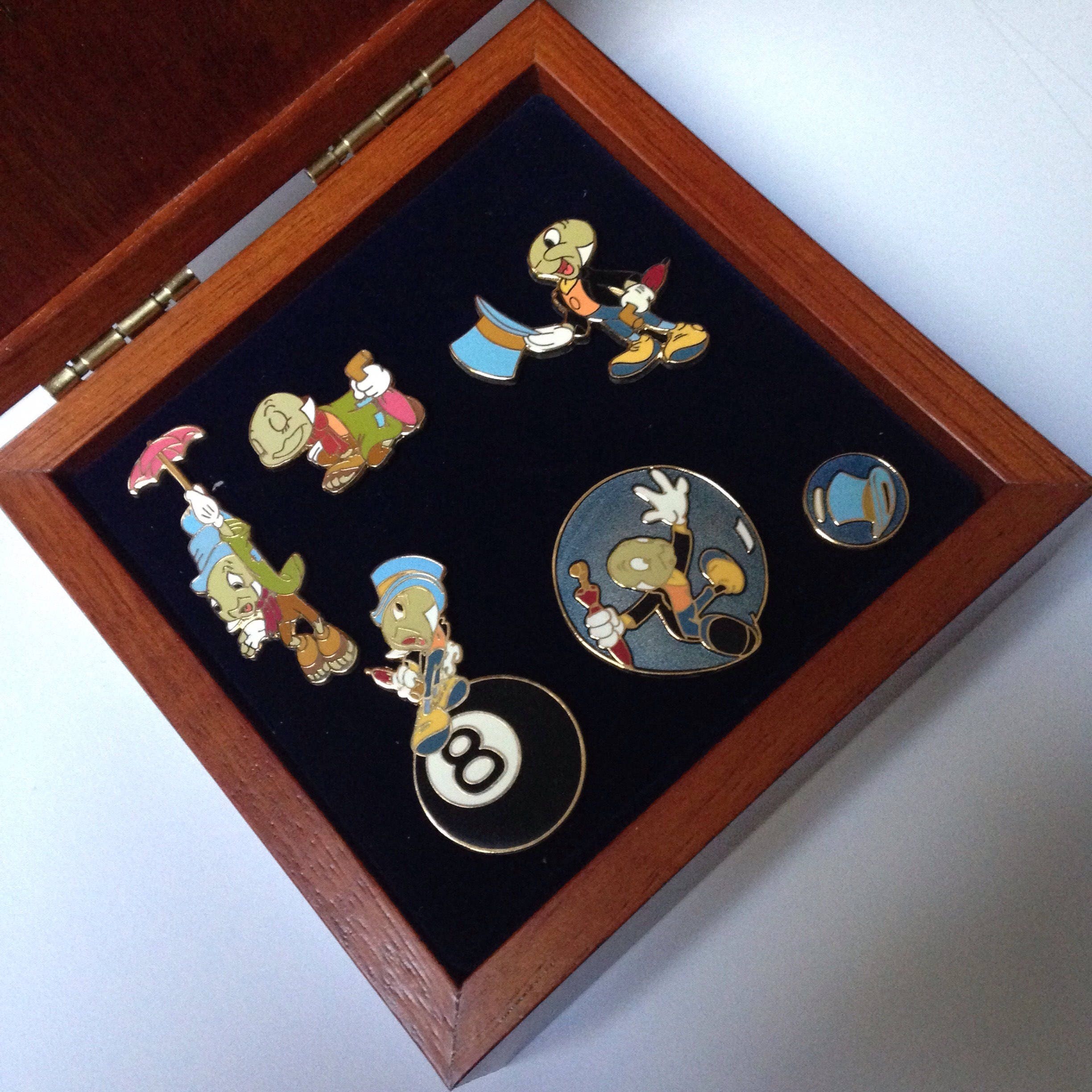 Limited edition Disney pin display in presentation box