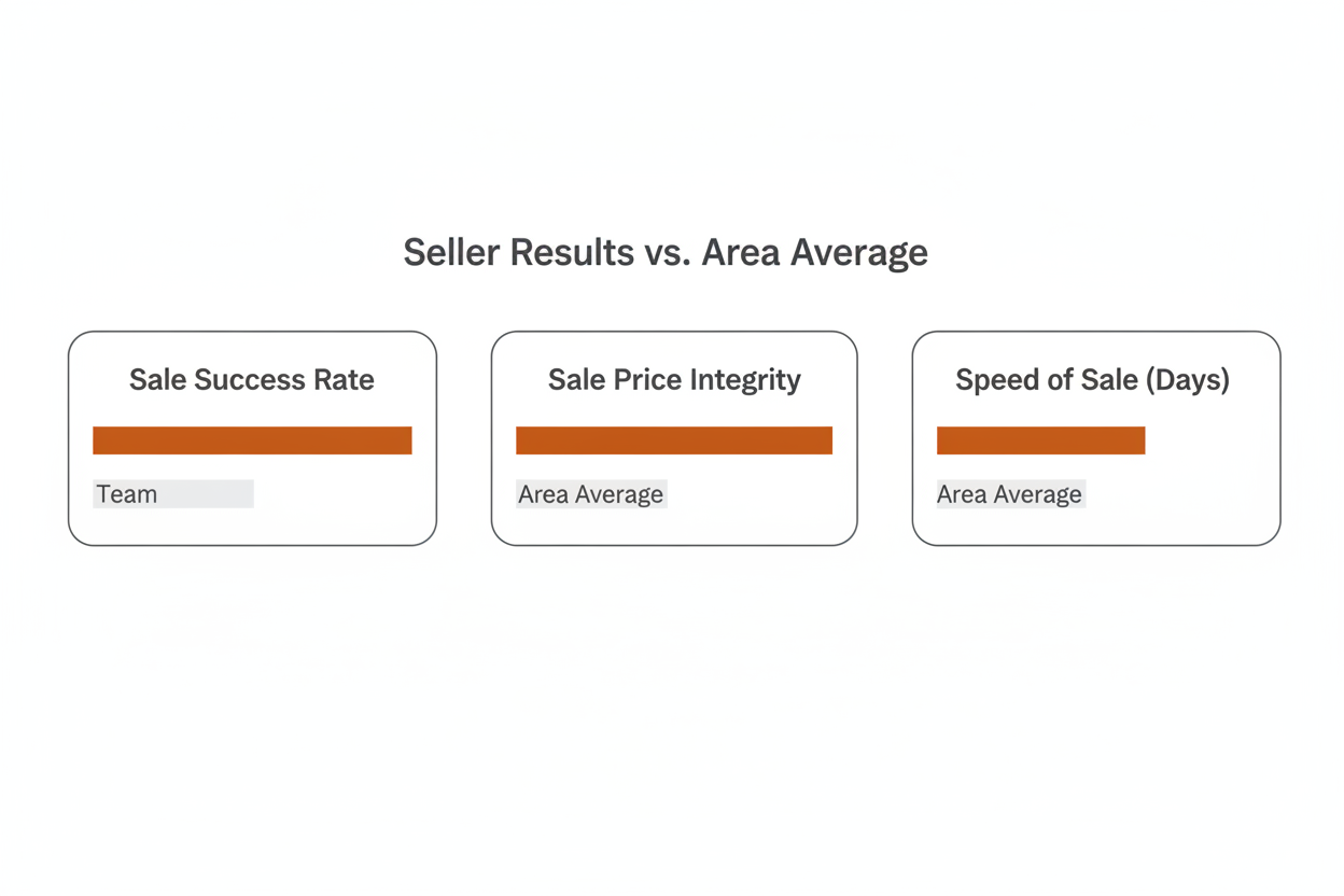 Seller results versus area average performance metrics