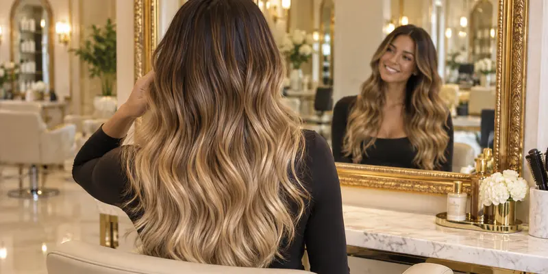 Resultado de ombré hair com transição gradual em salão de Sorocaba