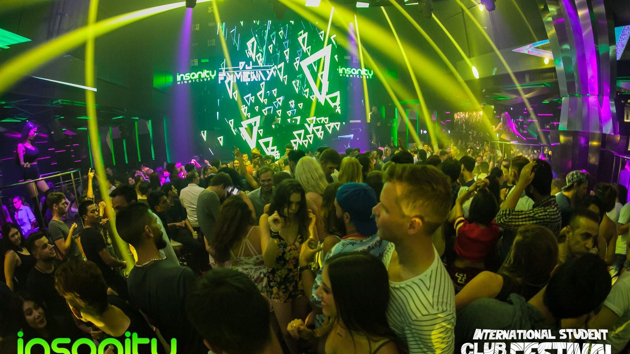 Dance floor with LED wall at Insanity