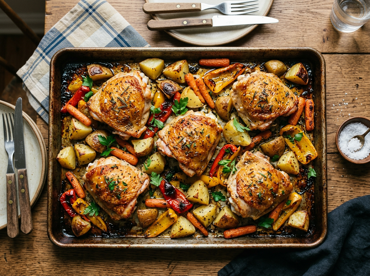 Family Chicken & Vegetable Traybake