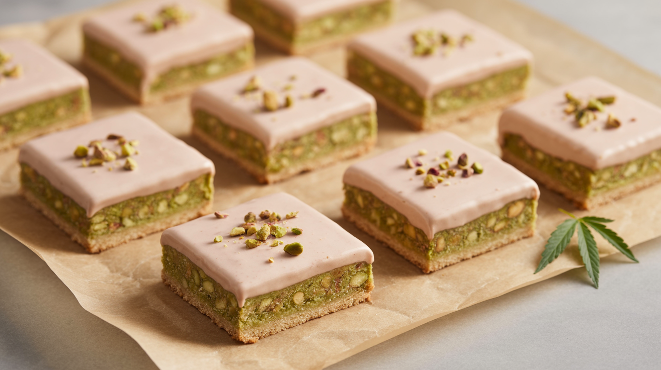 Rosewater Pistachio Bars