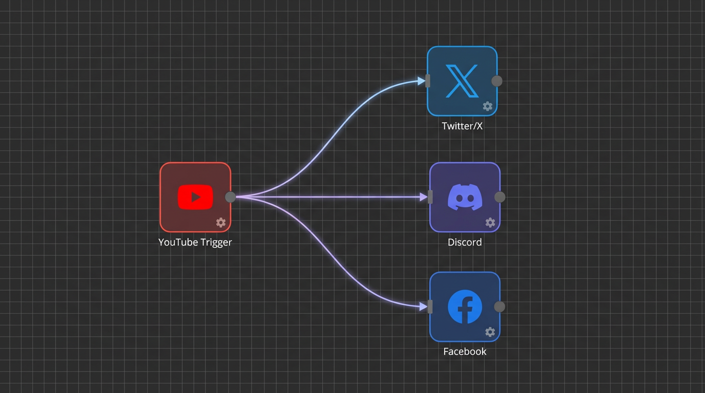 Social Media Auto-Share workflow diagram