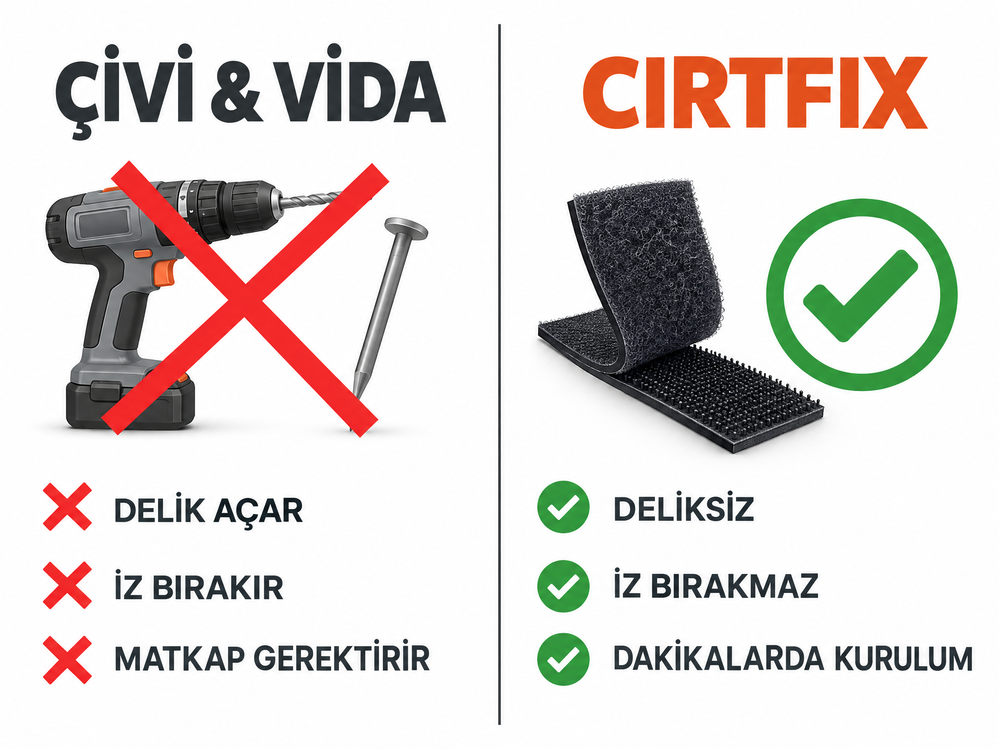 Once matkap sonra CirtFix